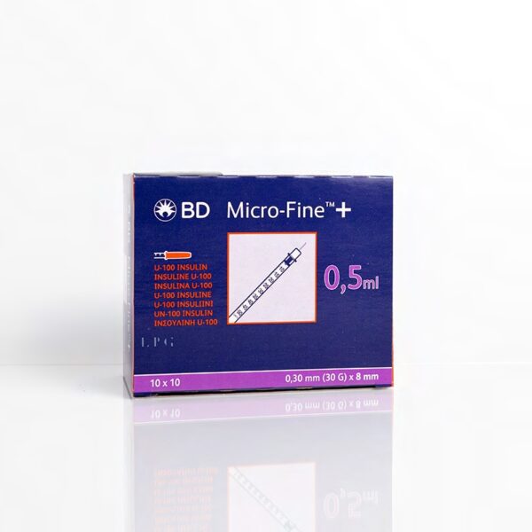 BD Micro Fine Plus 0.5ml U100 30G 8mm x 100